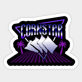 Retrowave Cornstar - Cornhole Sticker